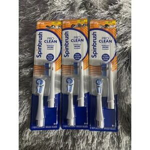 Spinbrush Pro Clean Replacement Brush Heads Soft 2ct Pack of 3 Total 6 Refills